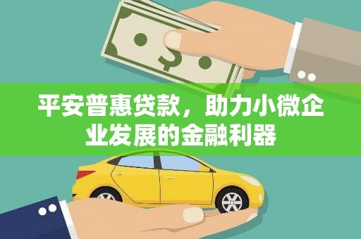 万宁平安普惠贷款，助力小微企业发展的金融利器