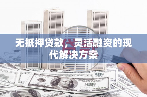 万宁无抵押贷款，灵活融资的现代解决方案